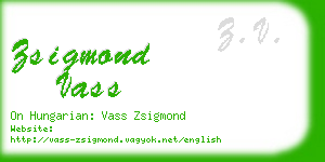 zsigmond vass business card